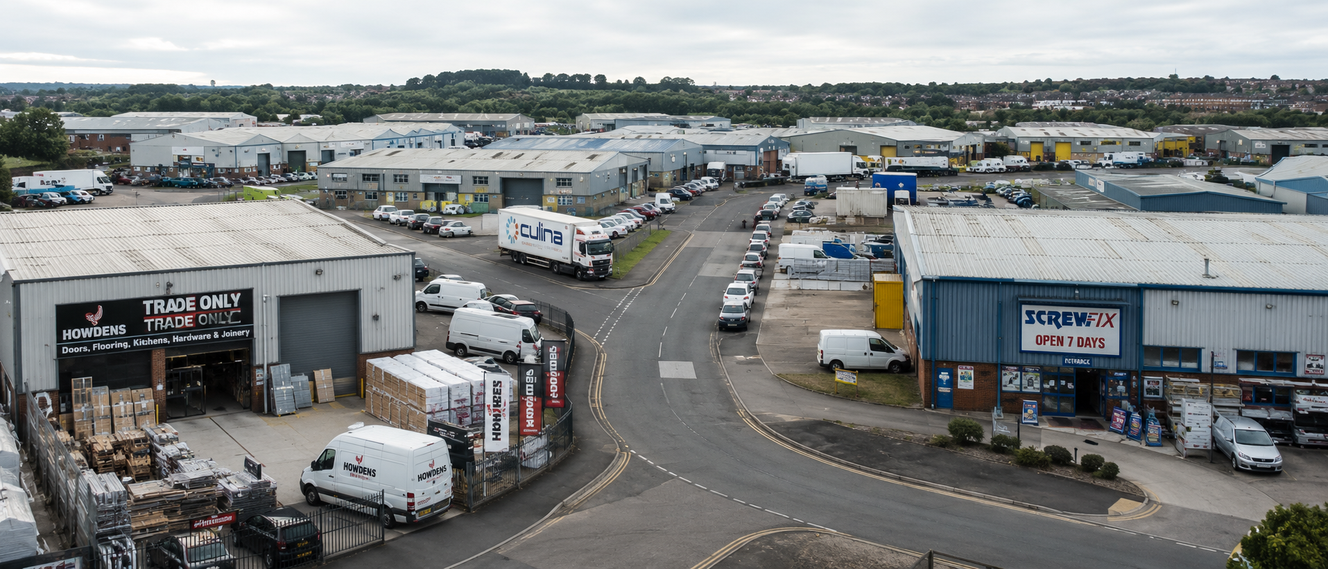 A British industrial estate with occupied units