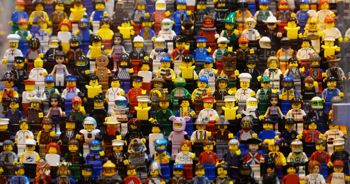 Lego people dressed in many different job roles